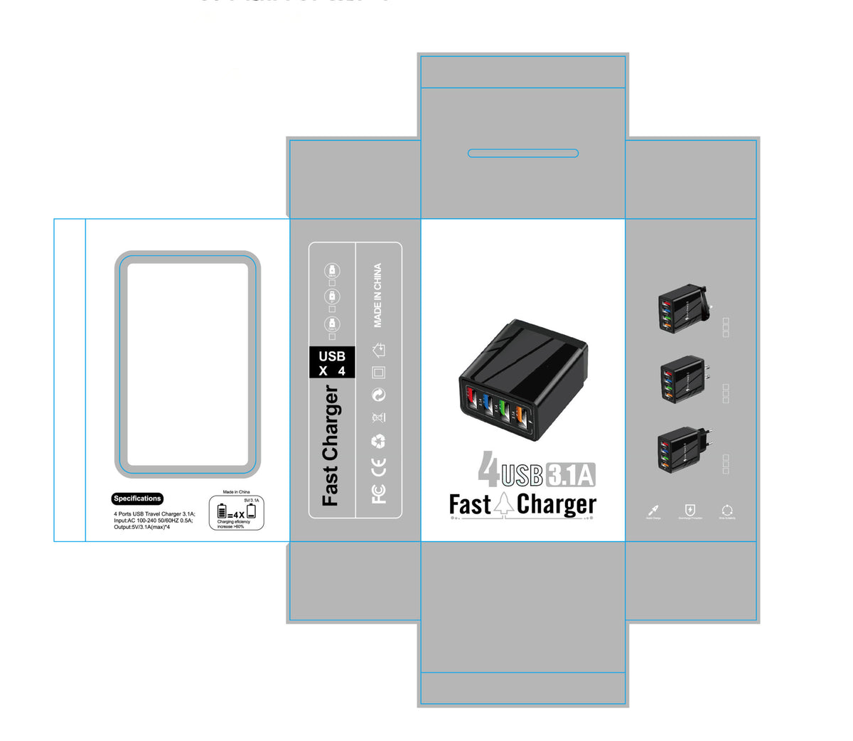 Cargador USB Quick Charge 3.0 de 4 Puertos — imagen de producto 29