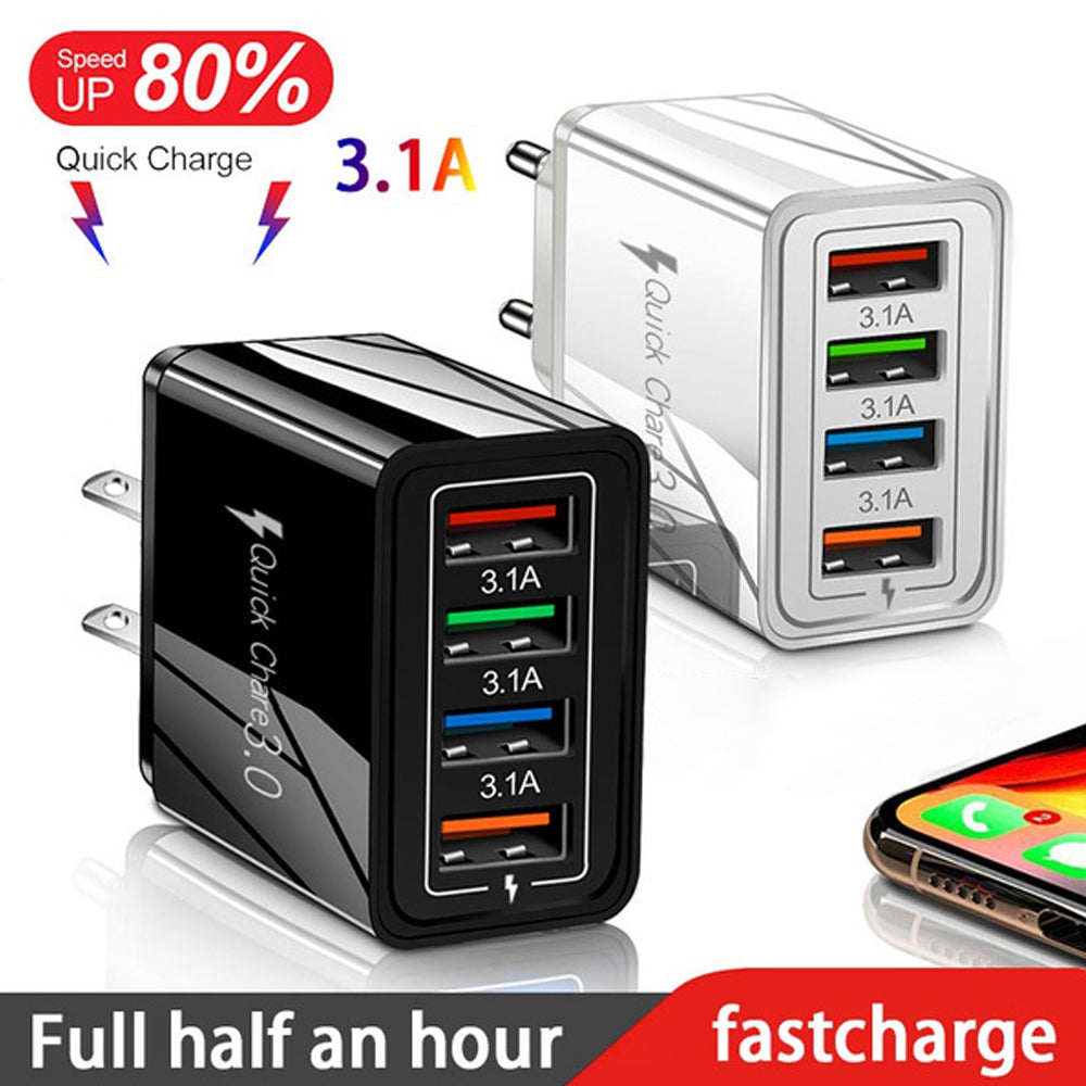 Cargador USB Quick Charge 3.0 de 4 Puertos